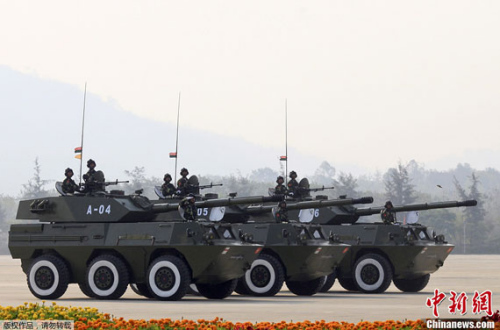 緬甸裝備中國造輪式突擊炮 緬甸裝備中國造輪式突擊炮